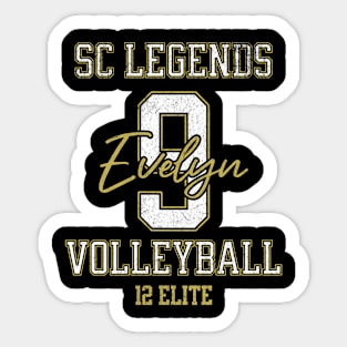 Evelyn #9 SC Legends (12 Elite) - Black Sticker